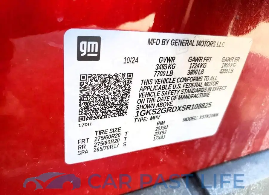 1GKS2GRDXSR108825# 13