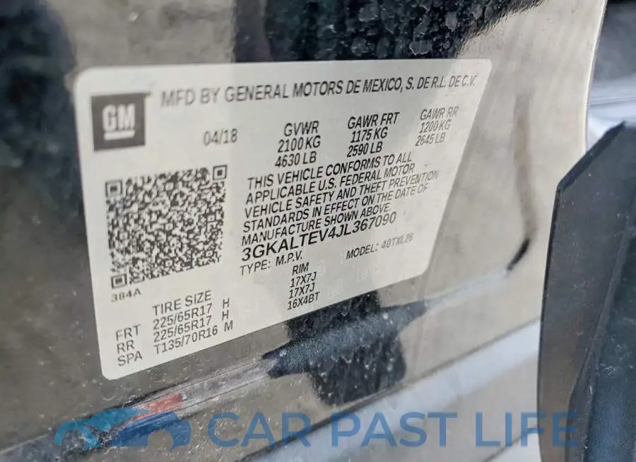 3GKALTEV4JL367090# 13