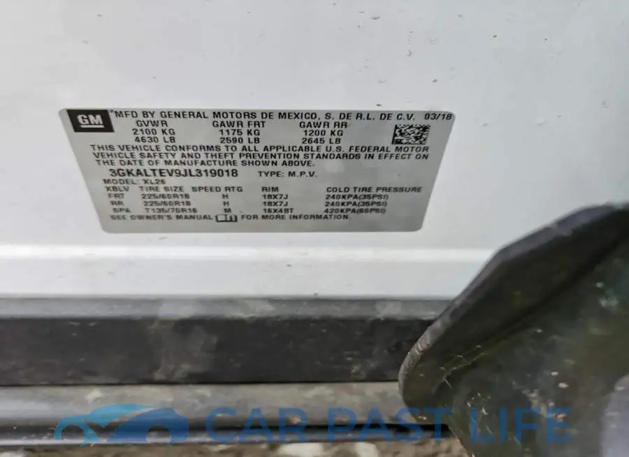 3GKALTEV9JL319018# 14
