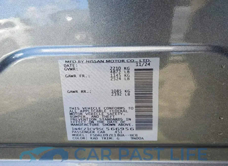 1N4CZ1CV9SC566956# 12