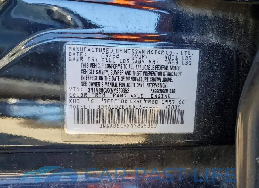 3N1AB8CVXNY269353# 12