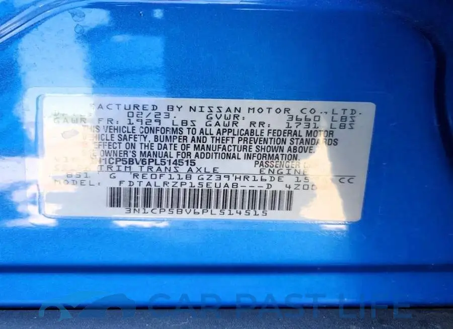 3N1CP5BV6PL514515# 13