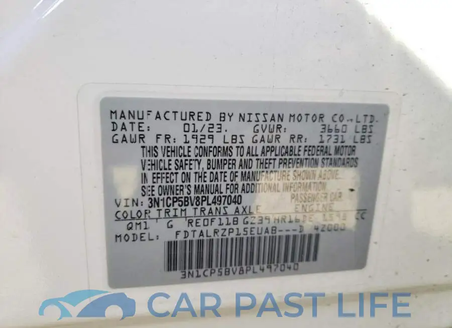 3N1CP5BV8PL497040# 13