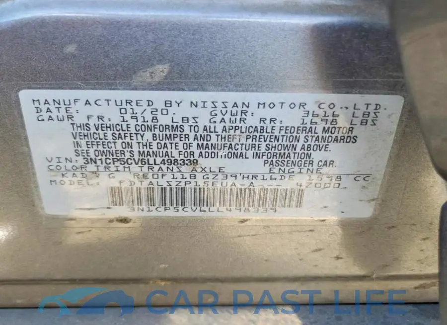 3N1CP5CV6LL498339# 13