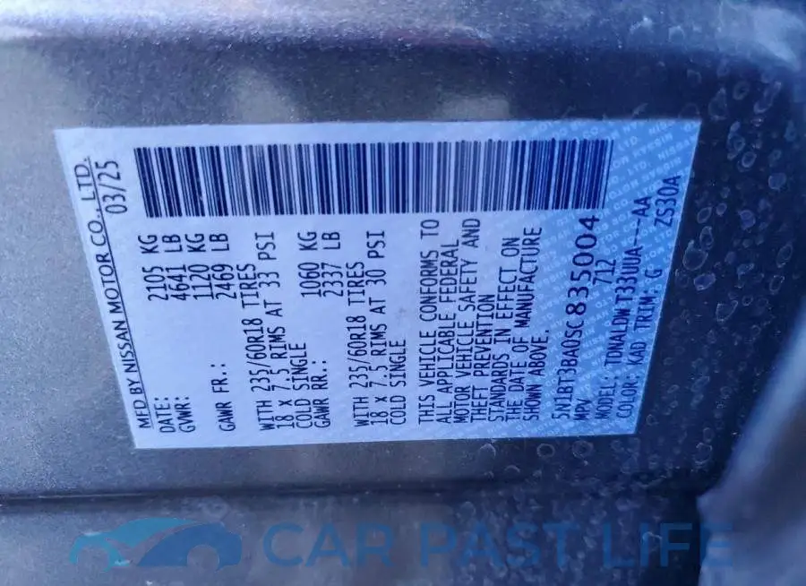 5N1BT3BA0SC835004# 13