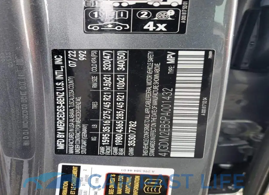 4JGDM2EB5PA001432# 12