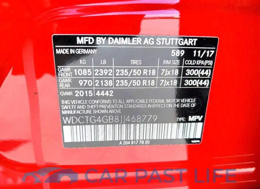 WDCTG4GB8JJ468779# 13