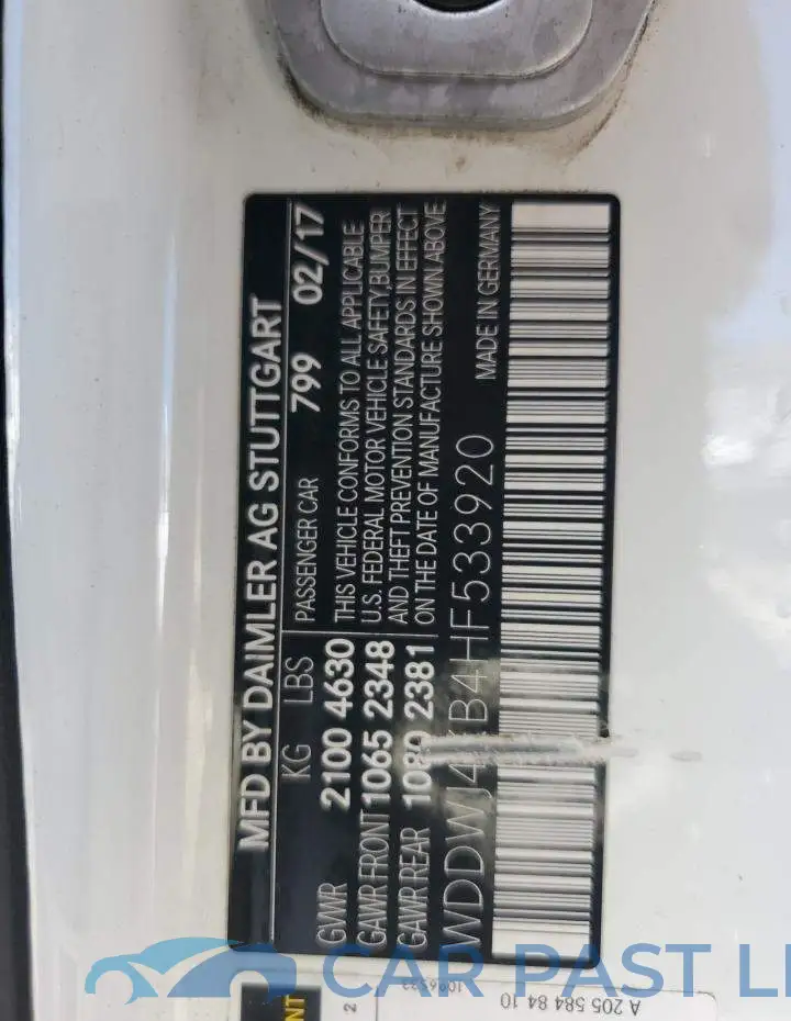 WDDWJ4KB4HF533920# 13