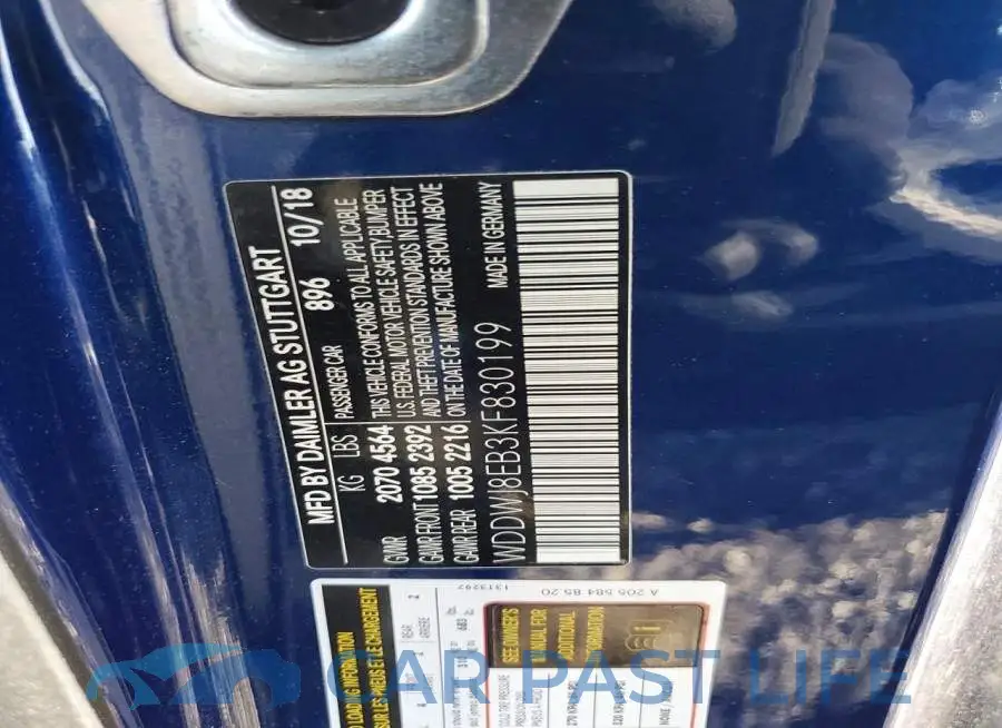 WDDWJ8EB3KF830199# 12