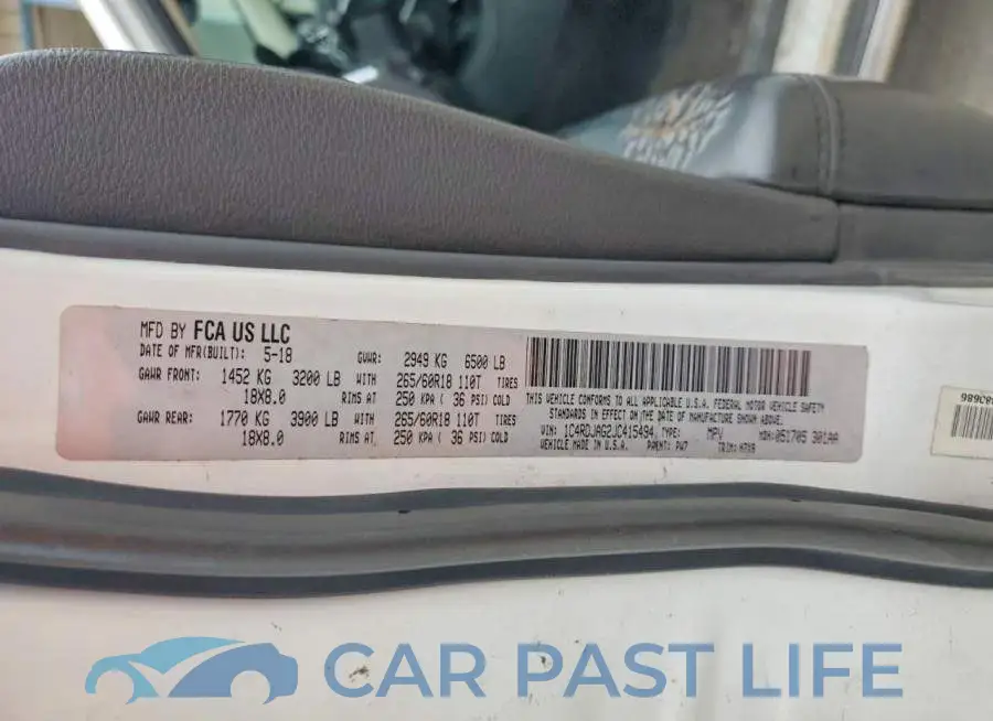 1C4RDJAG2JC415494# 13