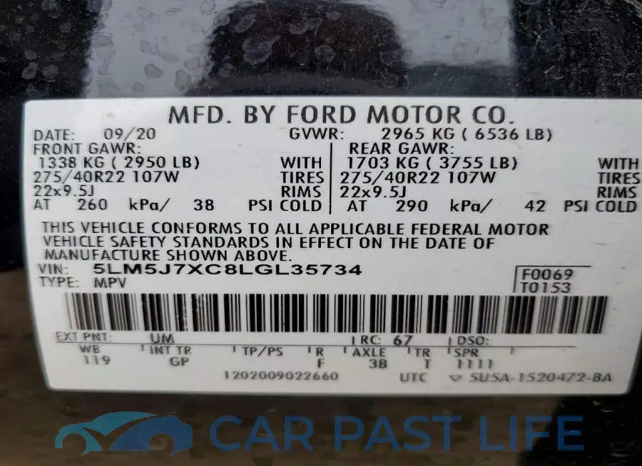 5LM5J7XC8LGL35734# 14
