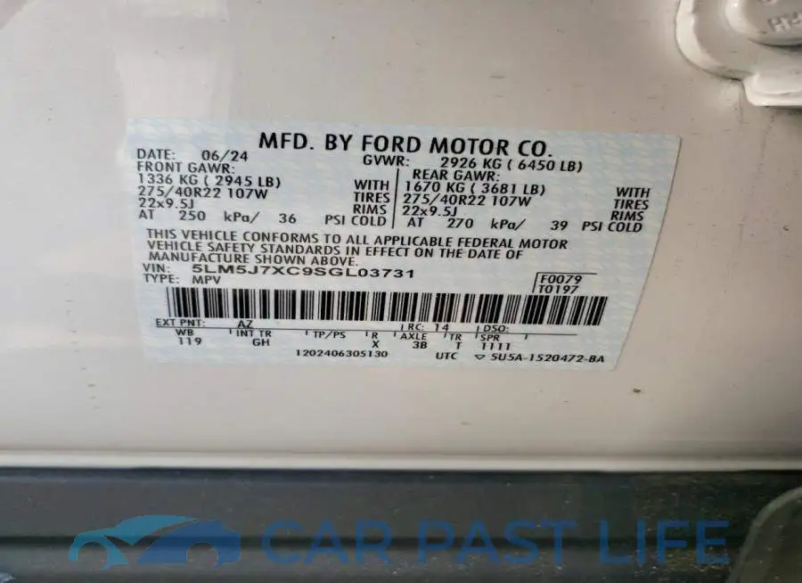 5LM5J7XC9SGL03731# 13