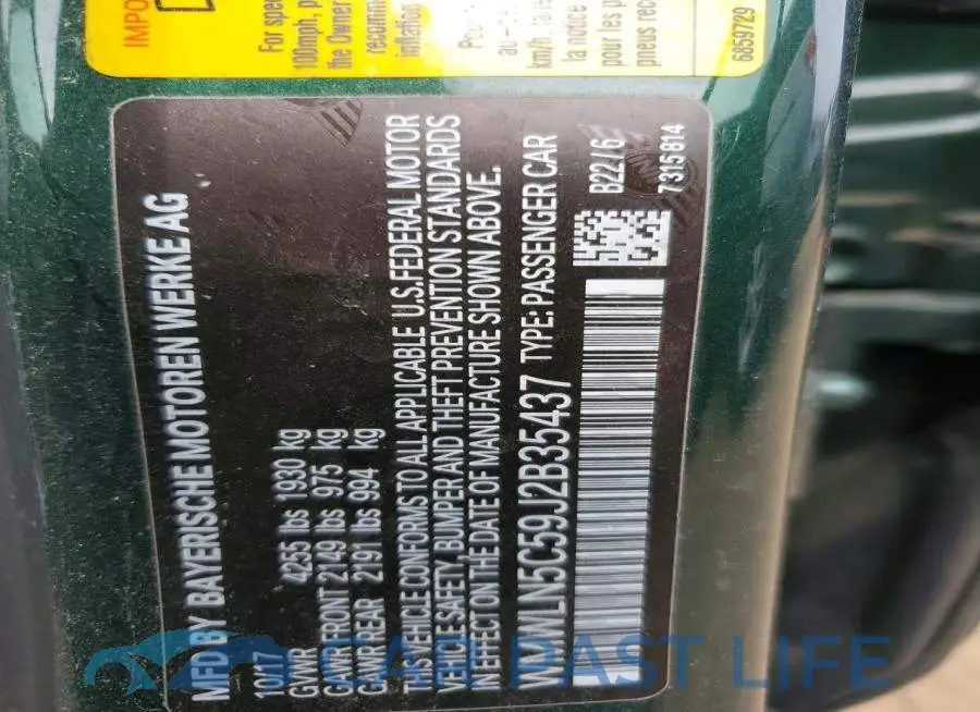 WMWLN5C59J2B35437# 12