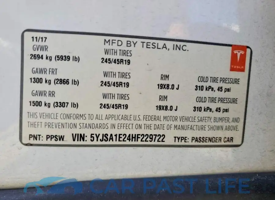 5YJSA1E24HF229722# 13