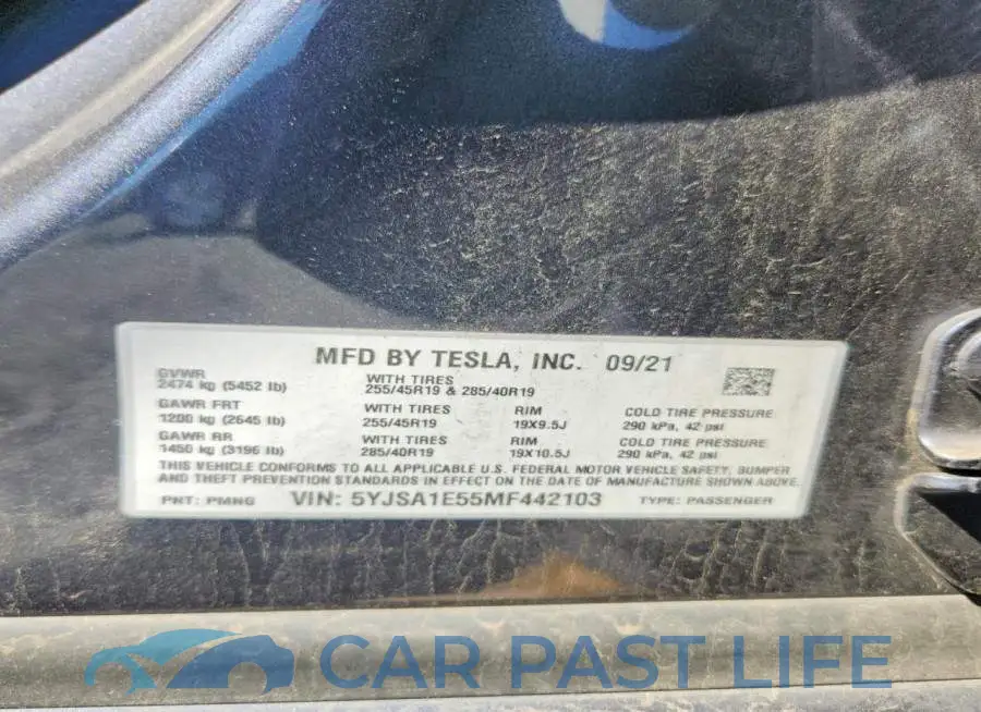 5YJSA1E55MF442103# 12