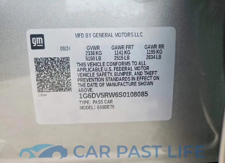 1G6DV5RW6S0108085# 12