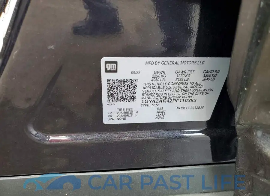 1GYAZAR42PF110393# 13