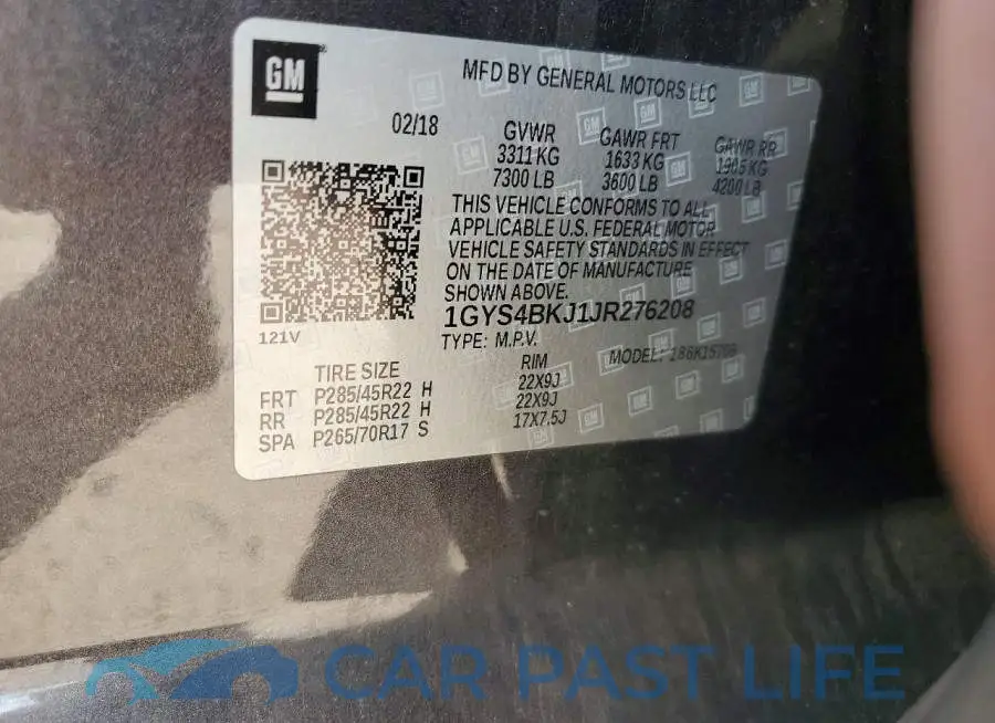 1GYS4BKJ1JR276208# 13