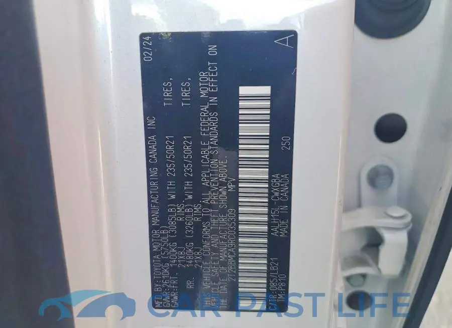 2T2BBMCA9RC035309# 13