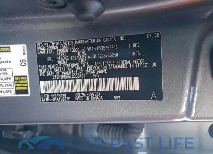 2T2HZMDA5LC250486# 14