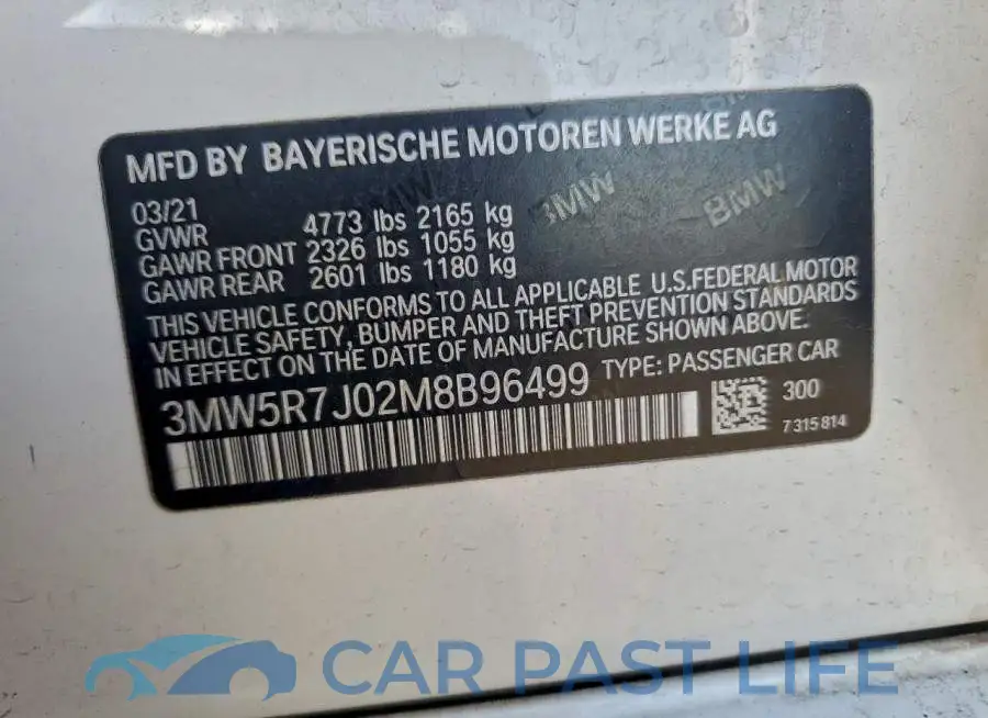 3MW5R7J02M8B96499# 12