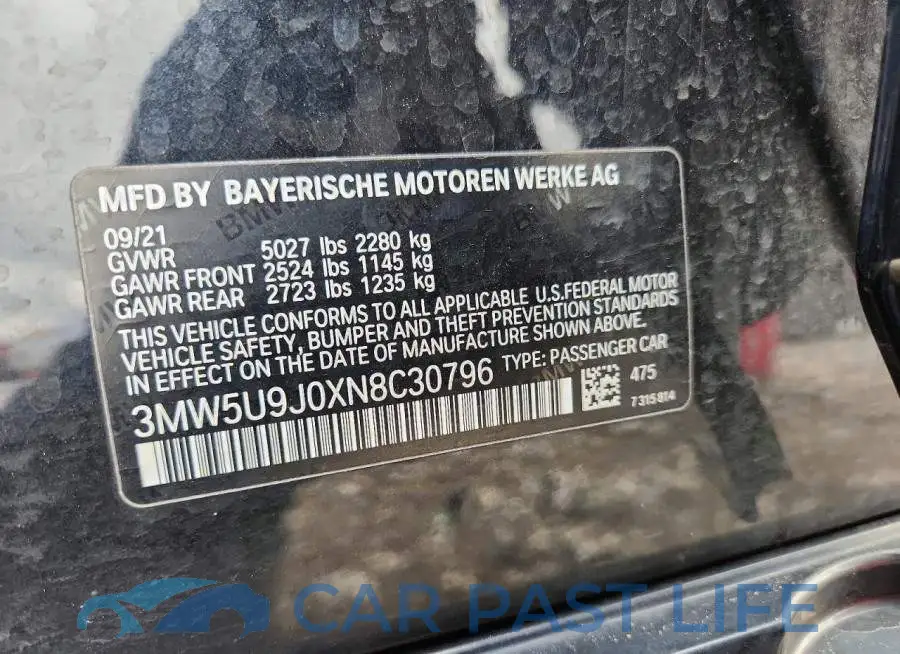 3MW5U9J0XN8C30796# 12