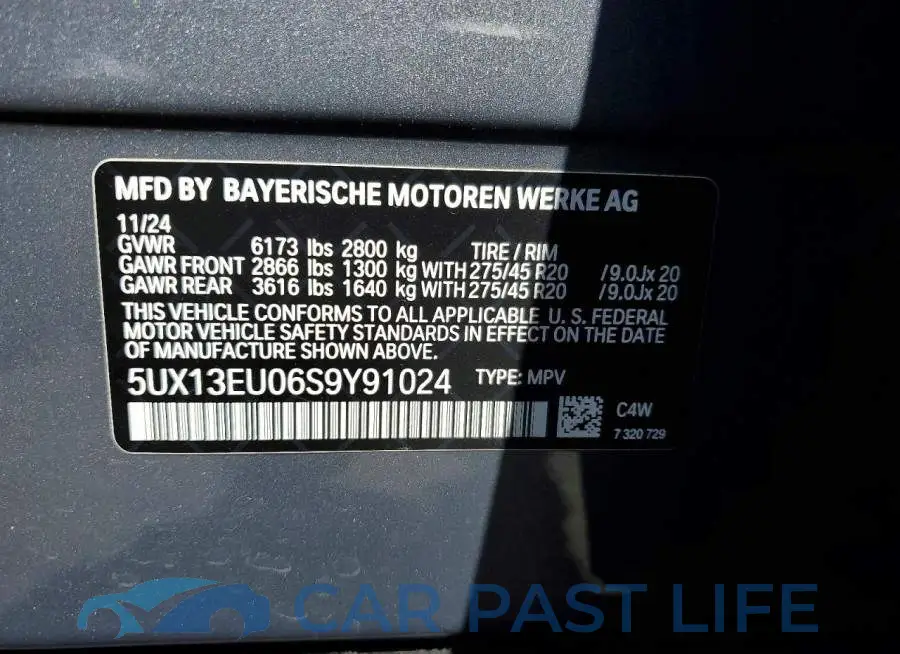 5UX13EU06S9Y91024# 13