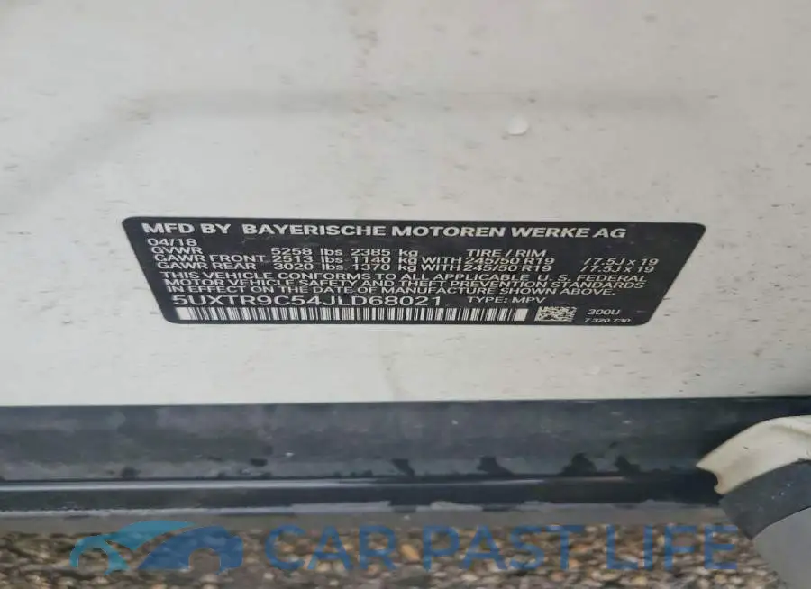 5UXTR9C54JLD68021# 13