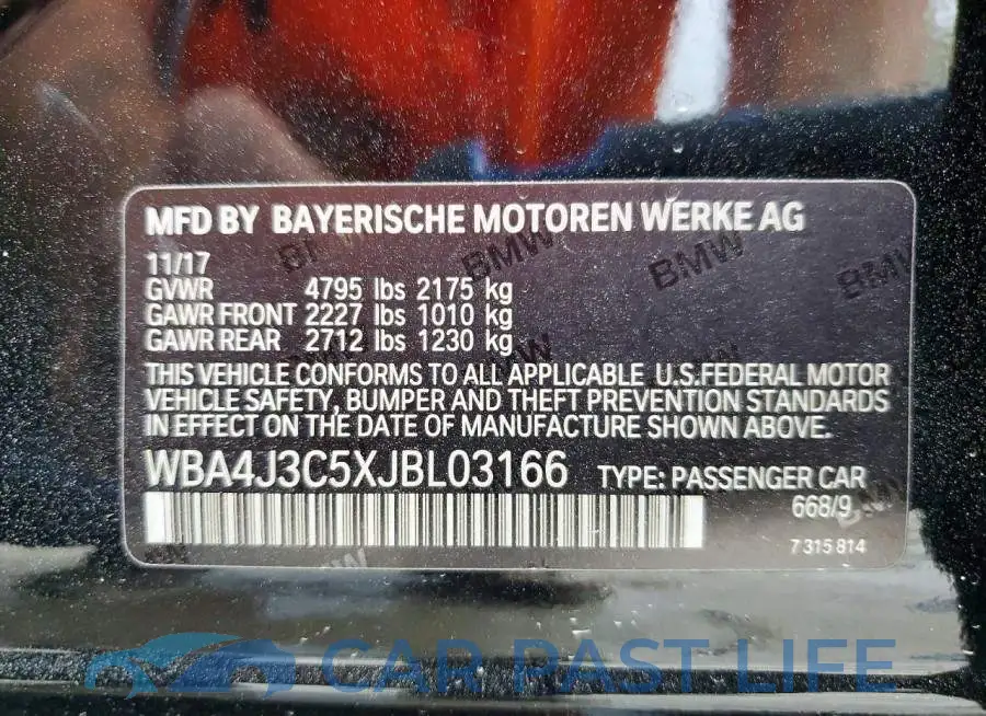 WBA4J3C5XJBL03166# 12