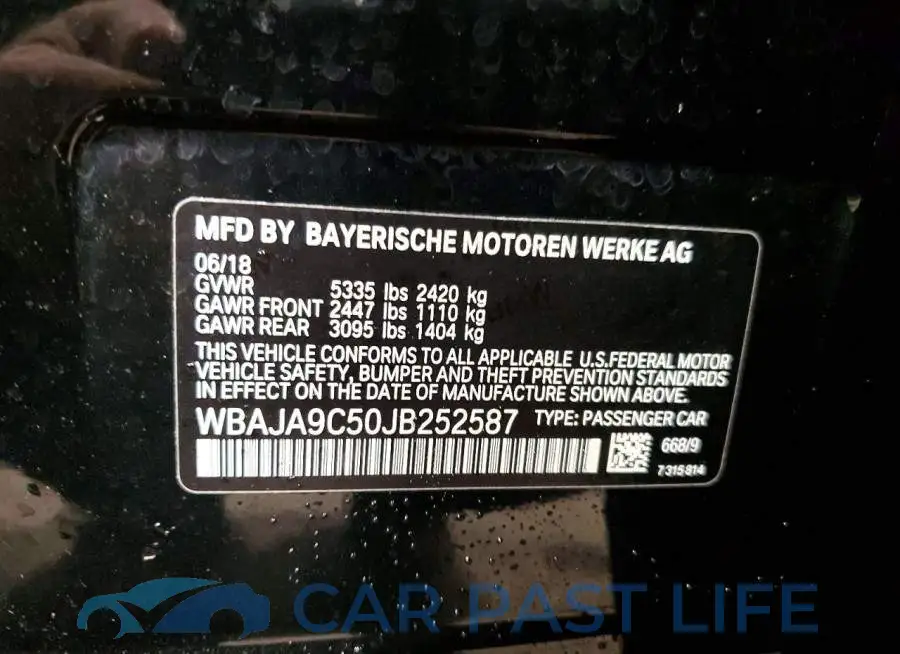 WBAJA9C50JB252587# 12