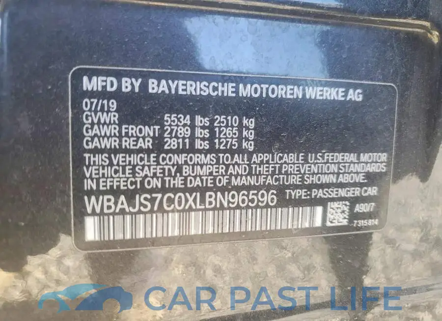 WBAJS7C0XLBN96596# 13