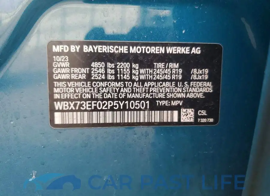 WBX73EF02P5Y10501# 12
