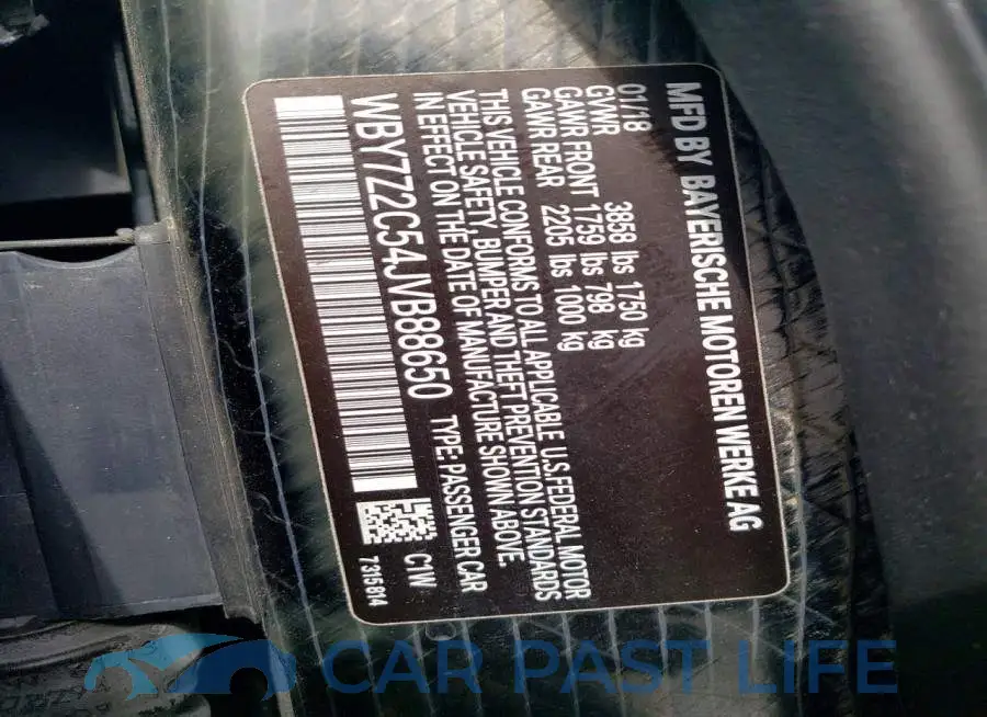 WBY7Z2C54JVB88650# 12