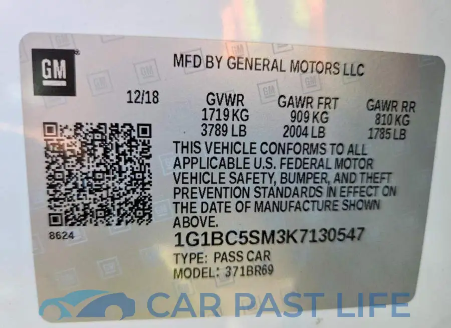 1G1BC5SM3K7130547# 12