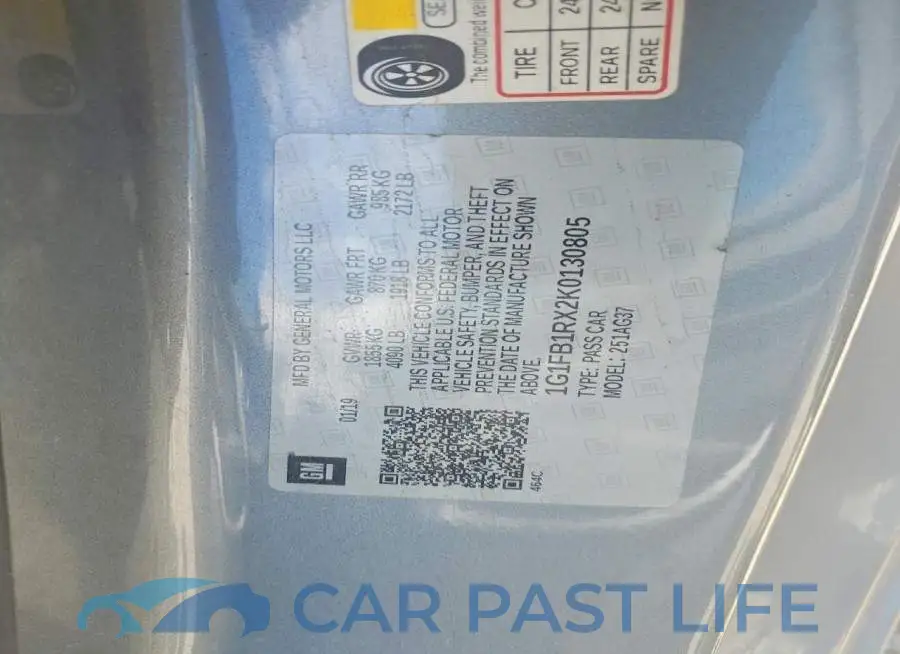 1G1FB1RX2K0130805# 12