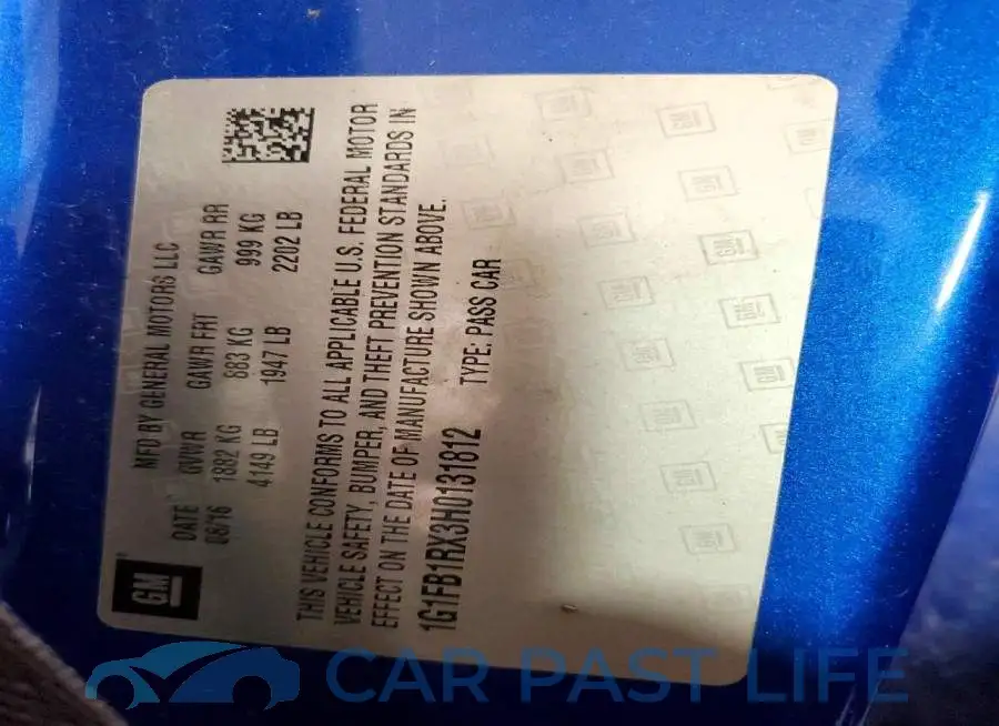 1G1FB1RX3H0131812# 13