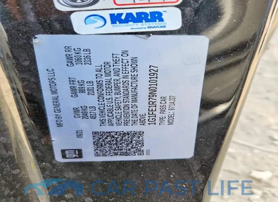 1G1FE1R79N0101927# 12
