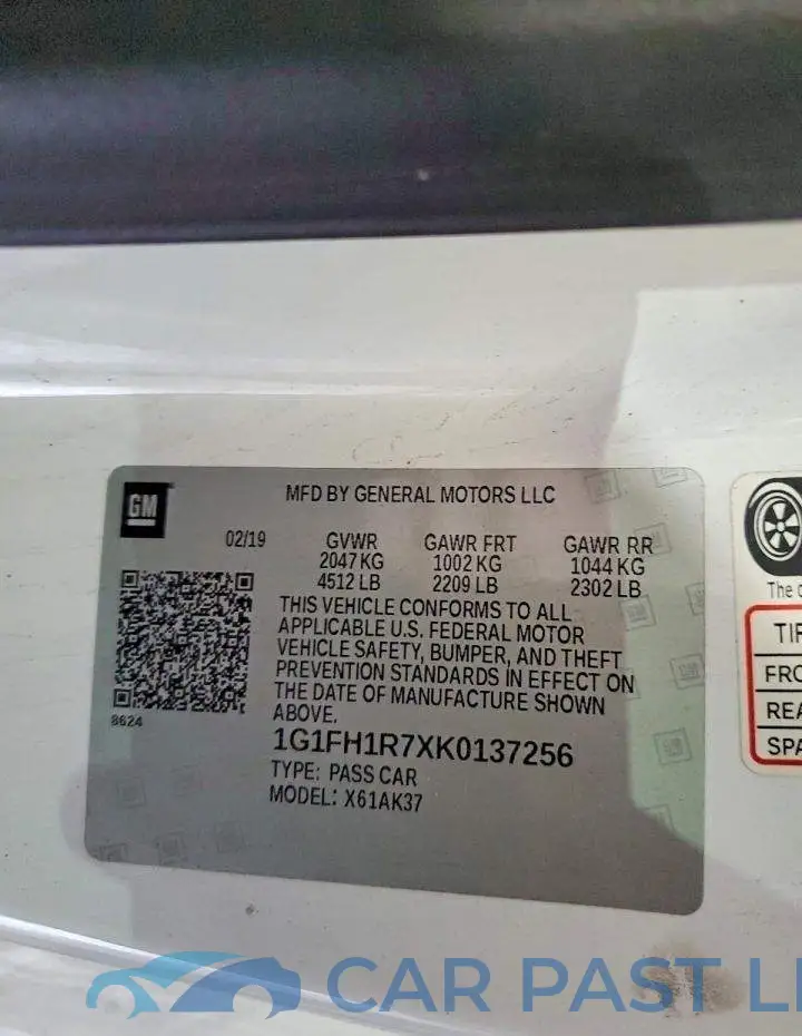1G1FH1R7XK0137256# 13