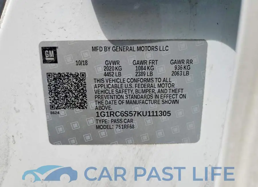 1G1RC6S57KU111305# 12