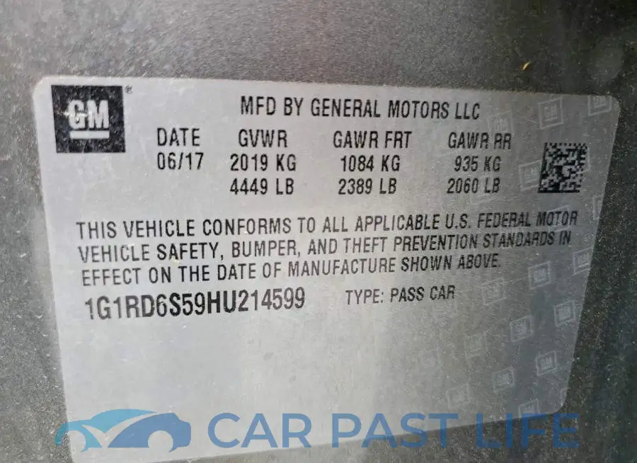 1G1RD6S59HU214599# 12