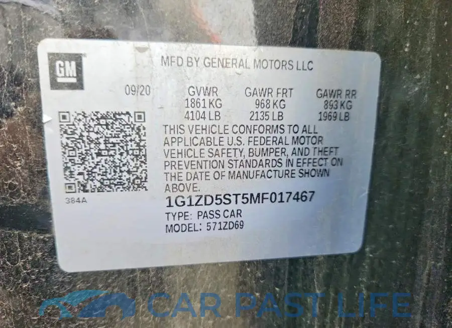 1G1ZD5ST5MF017467# 12