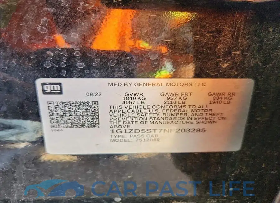 1G1ZD5ST7NF203285# 12