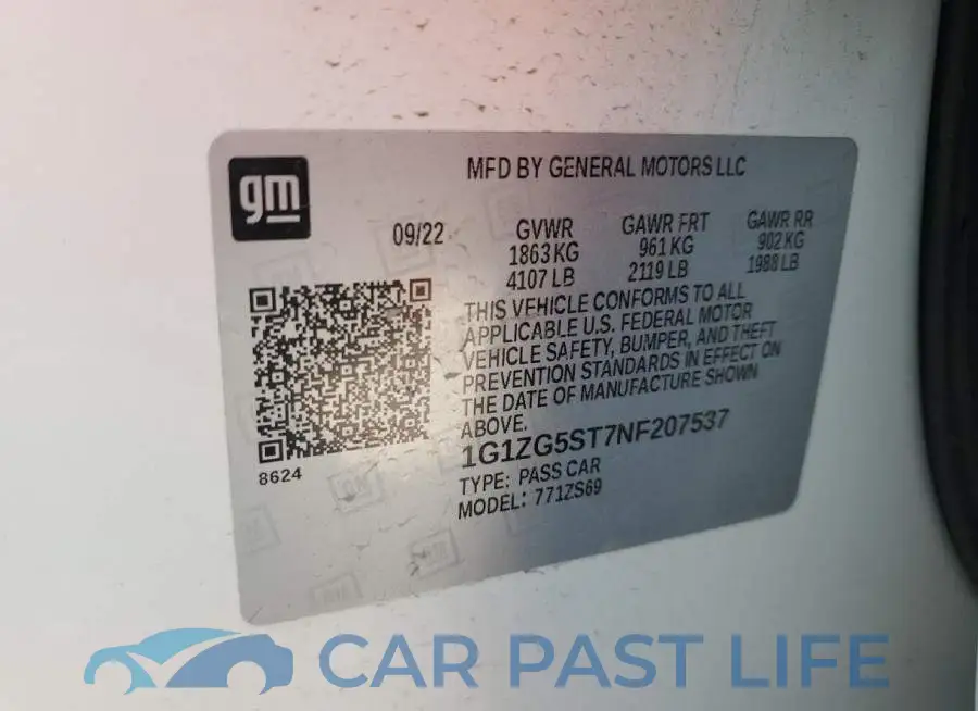 1G1ZG5ST7NF207537# 12