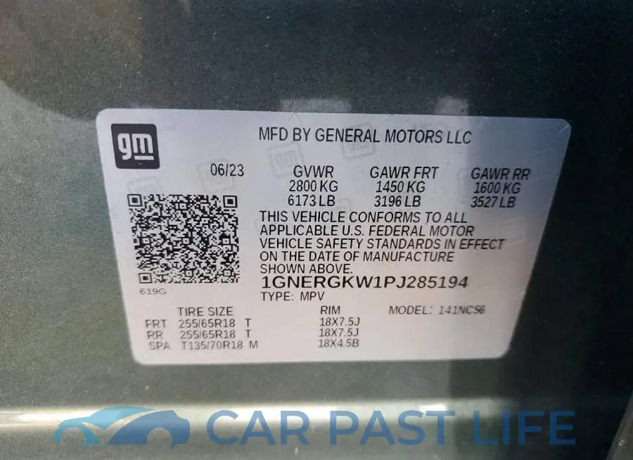 1GNERGKW1PJ285194# 13