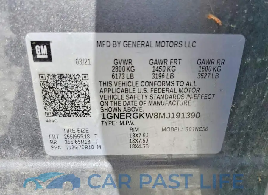 1GNERGKW8MJ191390# 13