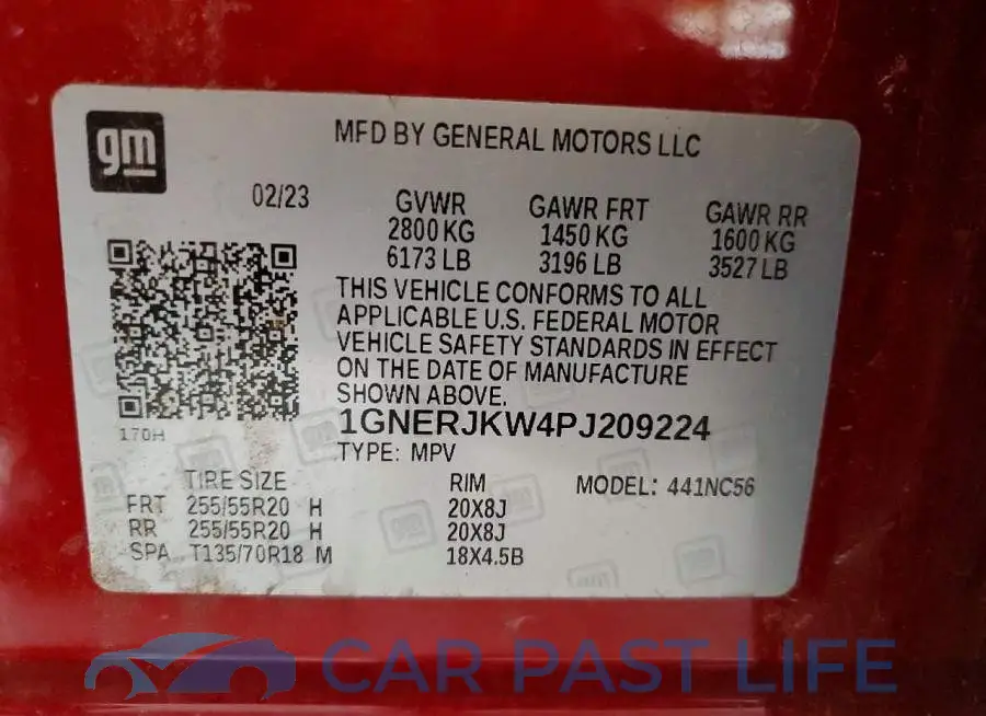 1GNERJKW4PJ209224# 13