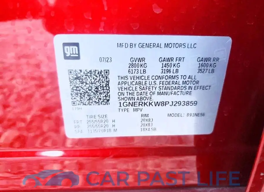 1GNERKKW8PJ293859# 13