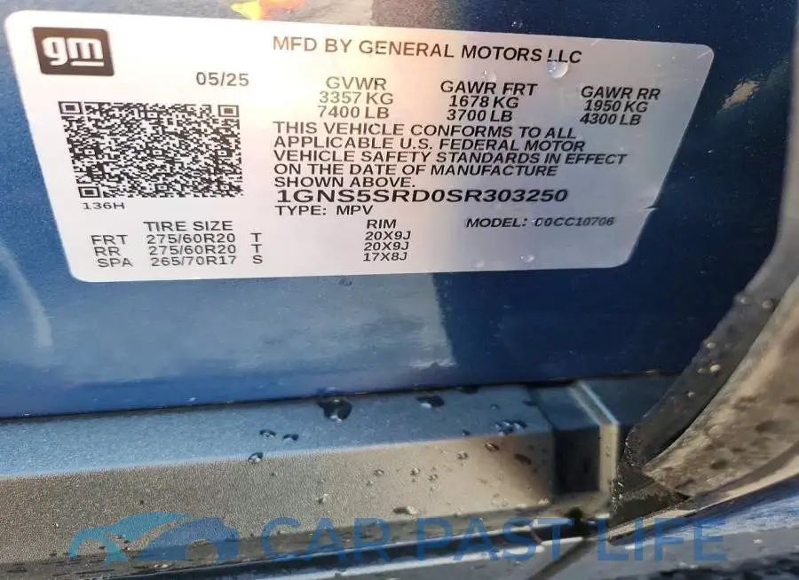 1GNS5SRD0SR303250# 14