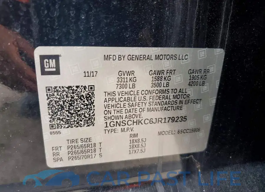 1GNSCHKC6JR179235# 13
