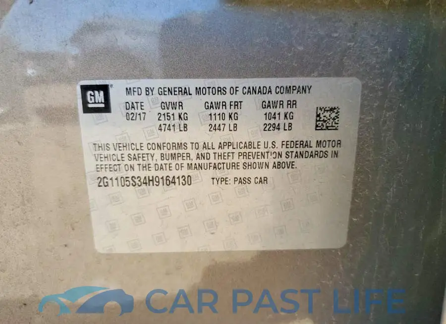 2G1105S34H9164130# 12